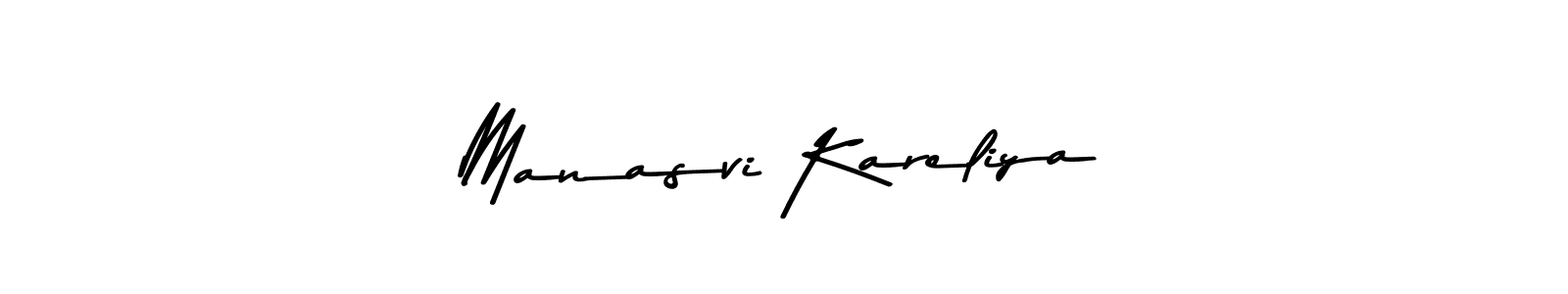 How to make Manasvi Kareliya signature? Asem Kandis PERSONAL USE is a professional autograph style. Create handwritten signature for Manasvi Kareliya name. Manasvi Kareliya signature style 9 images and pictures png