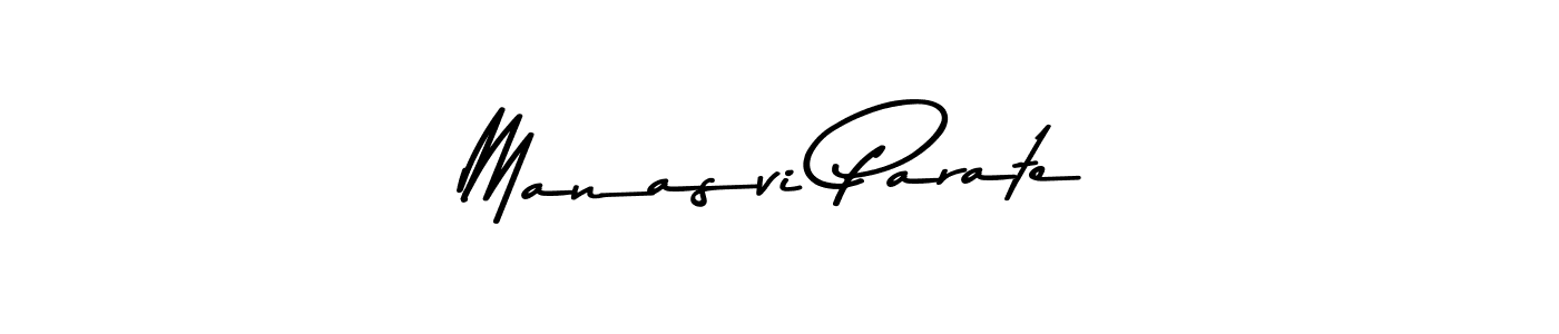 Design your own signature with our free online signature maker. With this signature software, you can create a handwritten (Asem Kandis PERSONAL USE) signature for name Manasvi Parate. Manasvi Parate signature style 9 images and pictures png