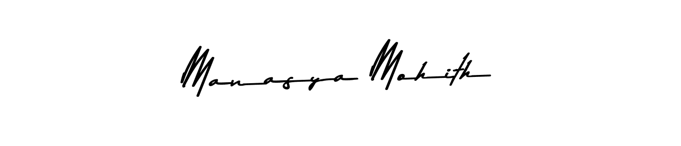 Manasya Mohith stylish signature style. Best Handwritten Sign (Asem Kandis PERSONAL USE) for my name. Handwritten Signature Collection Ideas for my name Manasya Mohith. Manasya Mohith signature style 9 images and pictures png