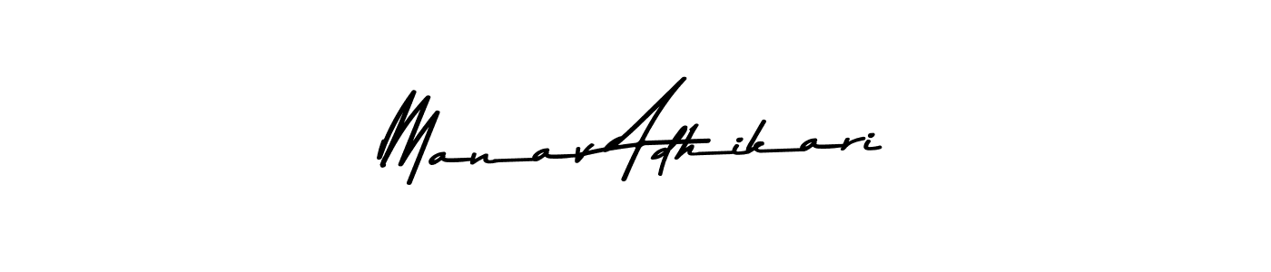 Use a signature maker to create a handwritten signature online. With this signature software, you can design (Asem Kandis PERSONAL USE) your own signature for name Manav Adhikari. Manav Adhikari signature style 9 images and pictures png