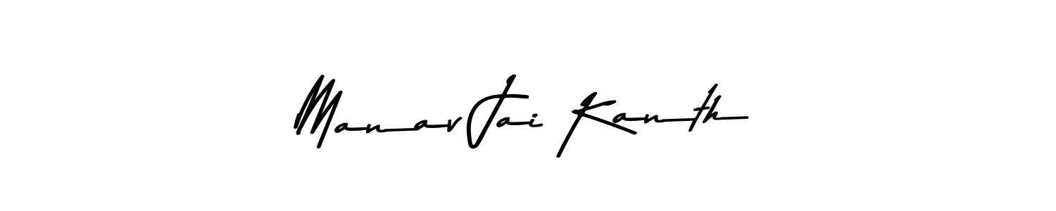 Make a beautiful signature design for name Manav Jai Kanth. With this signature (Asem Kandis PERSONAL USE) style, you can create a handwritten signature for free. Manav Jai Kanth signature style 9 images and pictures png