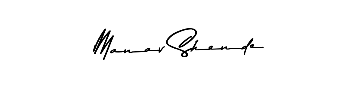 You should practise on your own different ways (Asem Kandis PERSONAL USE) to write your name (Manav Shende) in signature. don't let someone else do it for you. Manav Shende signature style 9 images and pictures png