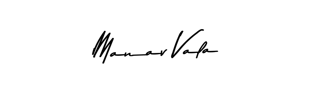 How to make Manav Vala name signature. Use Asem Kandis PERSONAL USE style for creating short signs online. This is the latest handwritten sign. Manav Vala signature style 9 images and pictures png