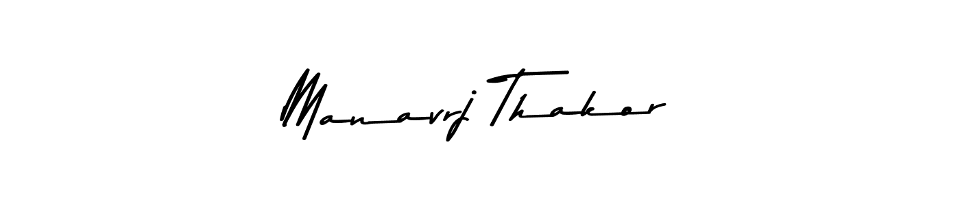 Create a beautiful signature design for name Manavrj Thakor. With this signature (Asem Kandis PERSONAL USE) fonts, you can make a handwritten signature for free. Manavrj Thakor signature style 9 images and pictures png