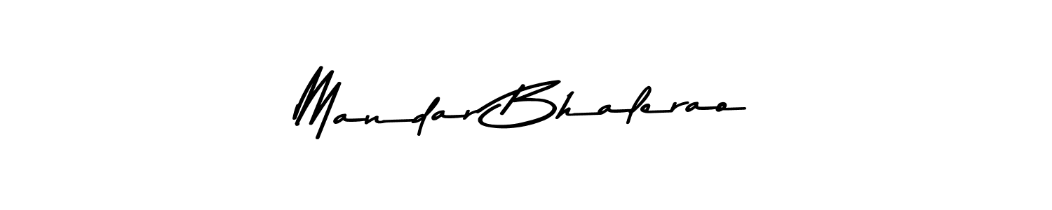 Use a signature maker to create a handwritten signature online. With this signature software, you can design (Asem Kandis PERSONAL USE) your own signature for name Mandar Bhalerao. Mandar Bhalerao signature style 9 images and pictures png