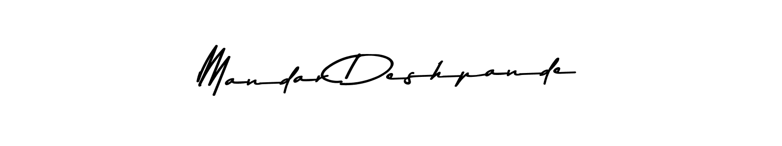 Use a signature maker to create a handwritten signature online. With this signature software, you can design (Asem Kandis PERSONAL USE) your own signature for name Mandar Deshpande. Mandar Deshpande signature style 9 images and pictures png