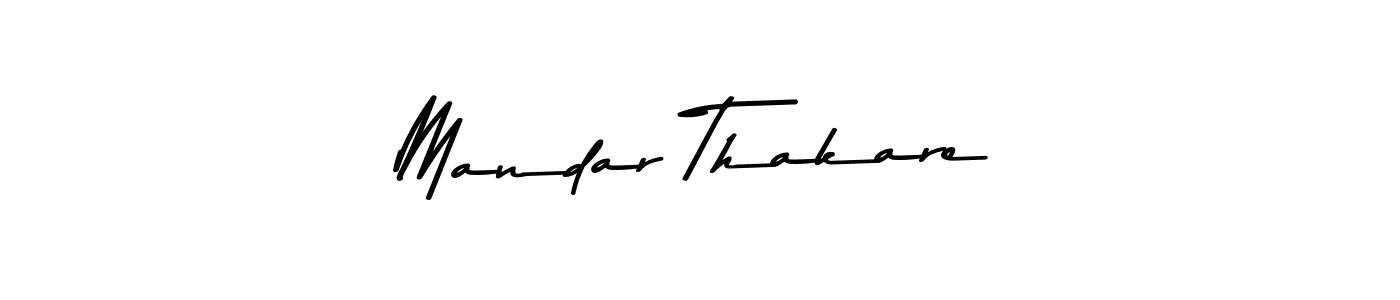 Create a beautiful signature design for name Mandar Thakare. With this signature (Asem Kandis PERSONAL USE) fonts, you can make a handwritten signature for free. Mandar Thakare signature style 9 images and pictures png