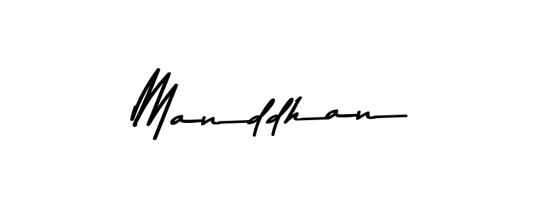 Create a beautiful signature design for name Manddhan. With this signature (Asem Kandis PERSONAL USE) fonts, you can make a handwritten signature for free. Manddhan signature style 9 images and pictures png