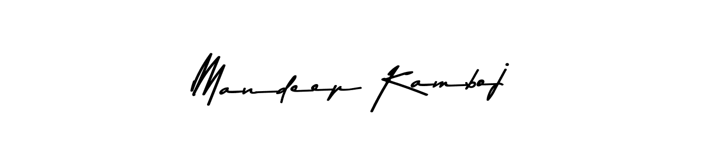 Design your own signature with our free online signature maker. With this signature software, you can create a handwritten (Asem Kandis PERSONAL USE) signature for name Mandeep Kamboj. Mandeep Kamboj signature style 9 images and pictures png