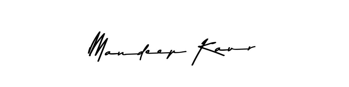 How to make Mandeep Kaur name signature. Use Asem Kandis PERSONAL USE style for creating short signs online. This is the latest handwritten sign. Mandeep Kaur signature style 9 images and pictures png