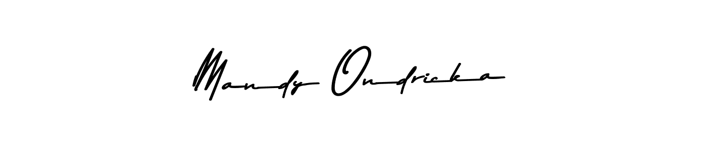 Design your own signature with our free online signature maker. With this signature software, you can create a handwritten (Asem Kandis PERSONAL USE) signature for name Mandy Ondricka. Mandy Ondricka signature style 9 images and pictures png