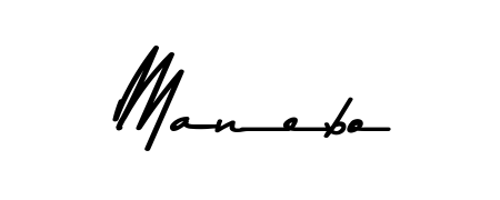 How to make Manebo name signature. Use Asem Kandis PERSONAL USE style for creating short signs online. This is the latest handwritten sign. Manebo signature style 9 images and pictures png