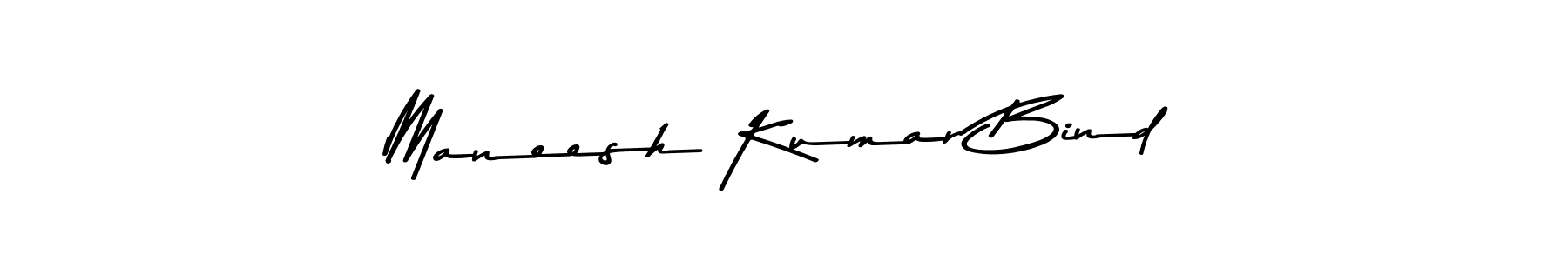 Create a beautiful signature design for name Maneesh Kumar Bind. With this signature (Asem Kandis PERSONAL USE) fonts, you can make a handwritten signature for free. Maneesh Kumar Bind signature style 9 images and pictures png