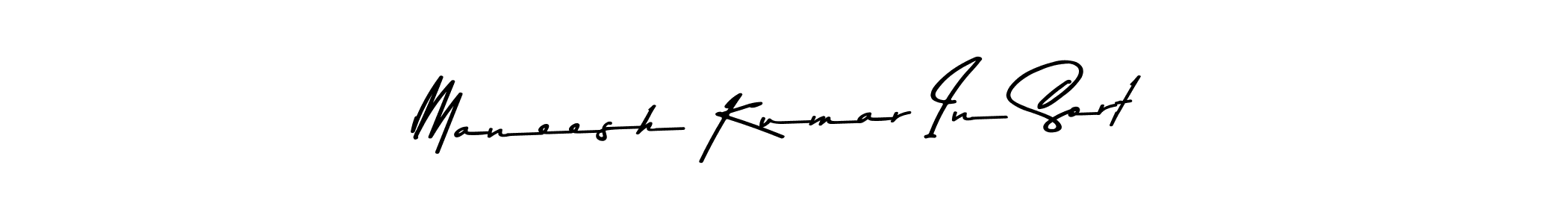 Design your own signature with our free online signature maker. With this signature software, you can create a handwritten (Asem Kandis PERSONAL USE) signature for name Maneesh Kumar In Sort. Maneesh Kumar In Sort signature style 9 images and pictures png