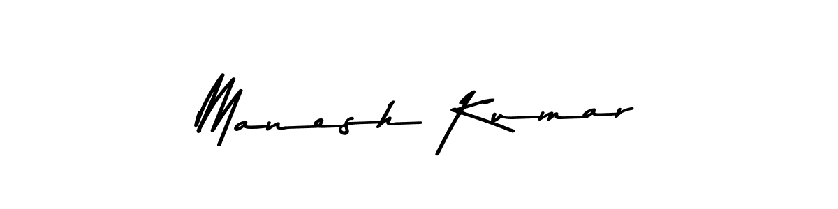 Create a beautiful signature design for name Manesh Kumar. With this signature (Asem Kandis PERSONAL USE) fonts, you can make a handwritten signature for free. Manesh Kumar signature style 9 images and pictures png