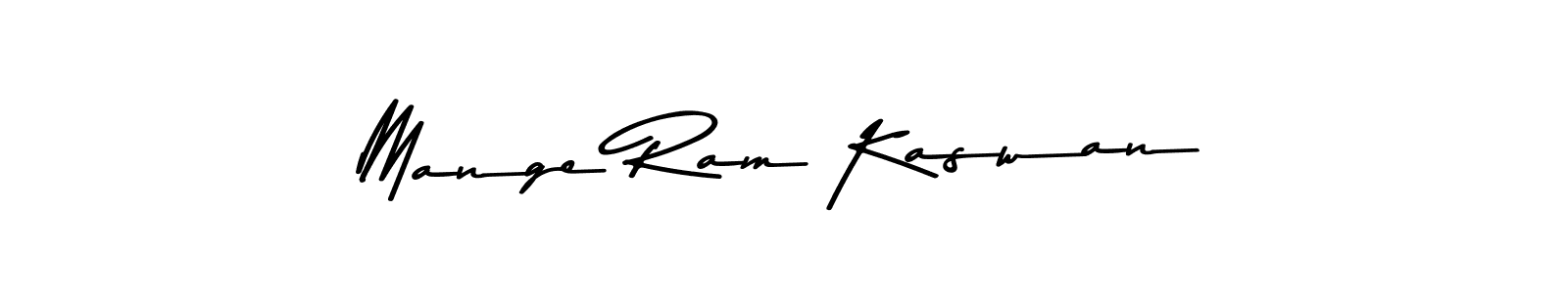 How to make Mange Ram Kaswan name signature. Use Asem Kandis PERSONAL USE style for creating short signs online. This is the latest handwritten sign. Mange Ram Kaswan signature style 9 images and pictures png