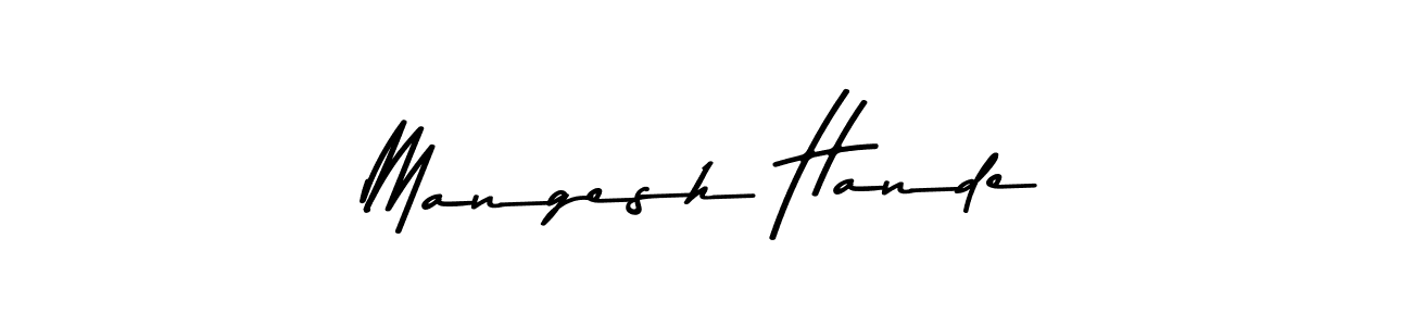 How to make Mangesh Hande signature? Asem Kandis PERSONAL USE is a professional autograph style. Create handwritten signature for Mangesh Hande name. Mangesh Hande signature style 9 images and pictures png