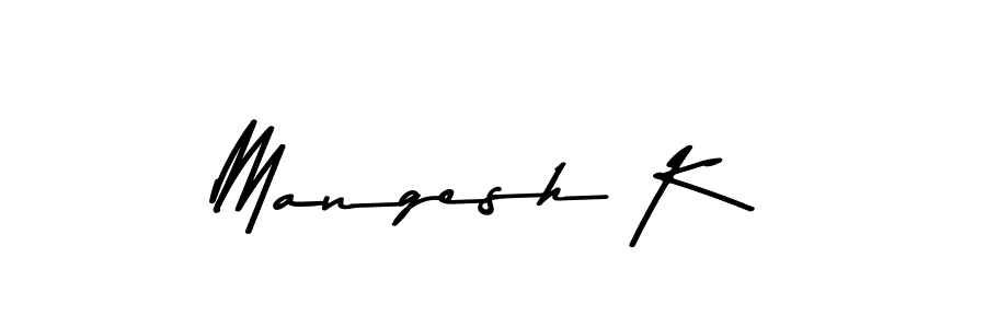 Design your own signature with our free online signature maker. With this signature software, you can create a handwritten (Asem Kandis PERSONAL USE) signature for name Mangesh K. Mangesh K signature style 9 images and pictures png