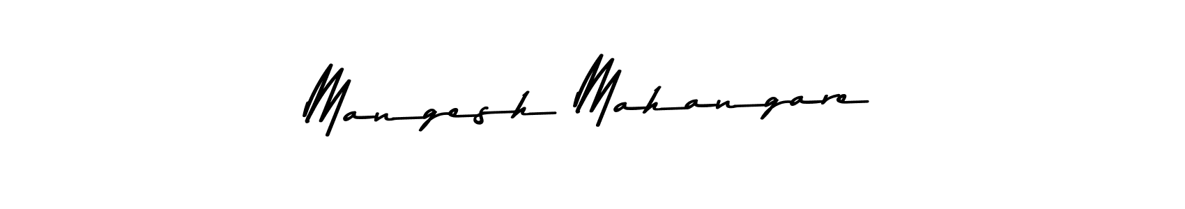 This is the best signature style for the Mangesh Mahangare name. Also you like these signature font (Asem Kandis PERSONAL USE). Mix name signature. Mangesh Mahangare signature style 9 images and pictures png