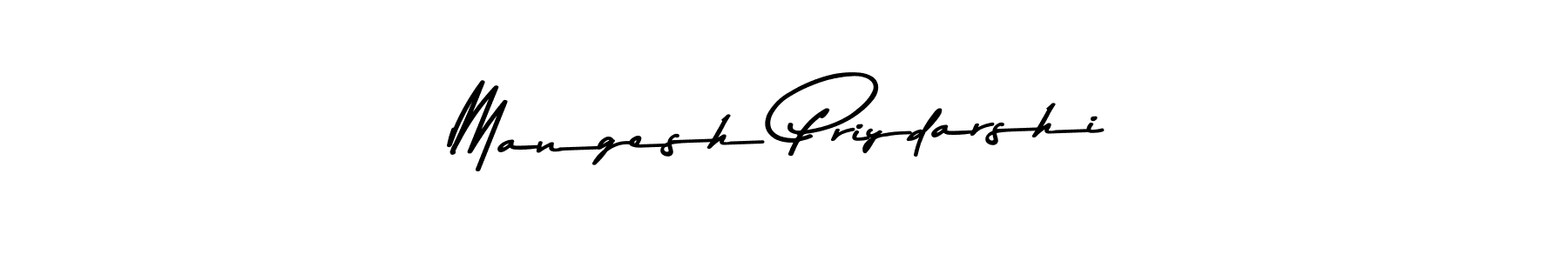 Make a beautiful signature design for name Mangesh Priydarshi. With this signature (Asem Kandis PERSONAL USE) style, you can create a handwritten signature for free. Mangesh Priydarshi signature style 9 images and pictures png