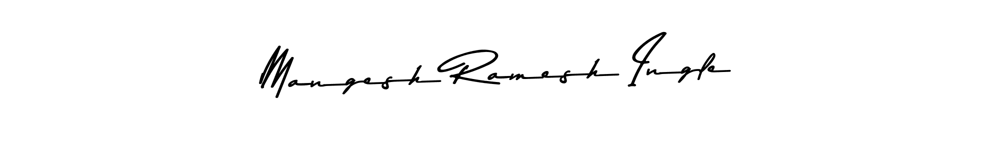 Create a beautiful signature design for name Mangesh Ramesh Ingle. With this signature (Asem Kandis PERSONAL USE) fonts, you can make a handwritten signature for free. Mangesh Ramesh Ingle signature style 9 images and pictures png