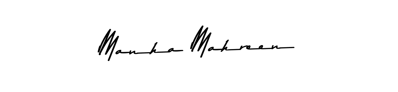 Make a beautiful signature design for name Manha Mahreen. With this signature (Asem Kandis PERSONAL USE) style, you can create a handwritten signature for free. Manha Mahreen signature style 9 images and pictures png