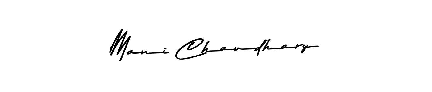 How to make Mani Chaudhary name signature. Use Asem Kandis PERSONAL USE style for creating short signs online. This is the latest handwritten sign. Mani Chaudhary signature style 9 images and pictures png