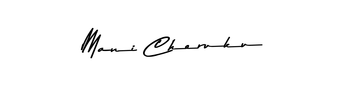 Use a signature maker to create a handwritten signature online. With this signature software, you can design (Asem Kandis PERSONAL USE) your own signature for name Mani Cheruku. Mani Cheruku signature style 9 images and pictures png