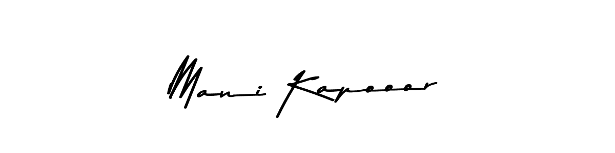 How to make Mani Kapooor name signature. Use Asem Kandis PERSONAL USE style for creating short signs online. This is the latest handwritten sign. Mani Kapooor signature style 9 images and pictures png