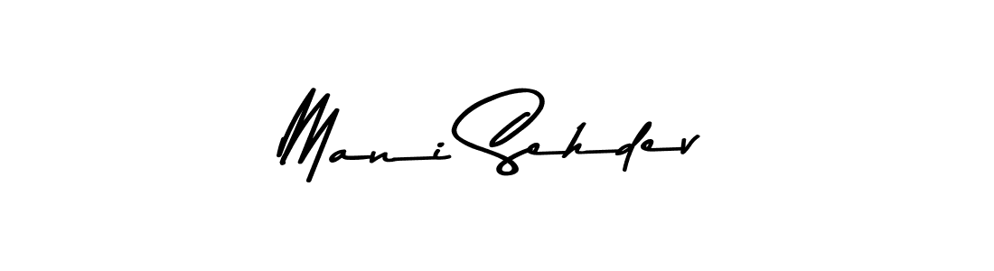 Design your own signature with our free online signature maker. With this signature software, you can create a handwritten (Asem Kandis PERSONAL USE) signature for name Mani Sehdev. Mani Sehdev signature style 9 images and pictures png