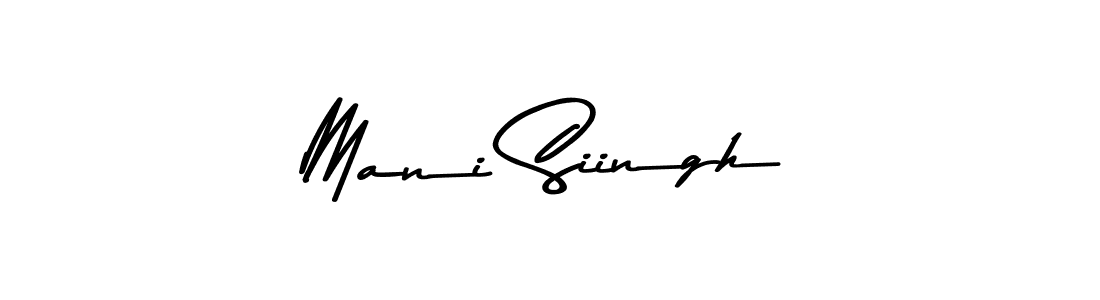 How to make Mani Siingh name signature. Use Asem Kandis PERSONAL USE style for creating short signs online. This is the latest handwritten sign. Mani Siingh signature style 9 images and pictures png