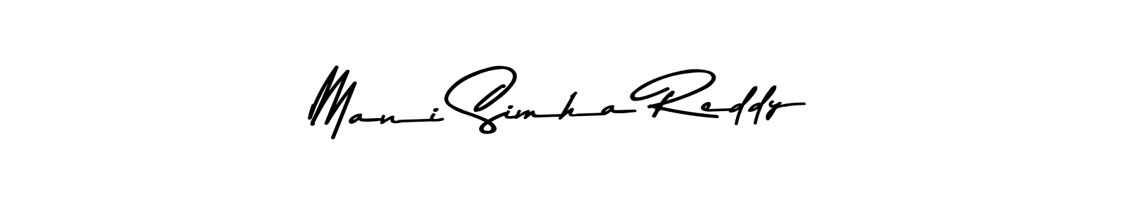 Design your own signature with our free online signature maker. With this signature software, you can create a handwritten (Asem Kandis PERSONAL USE) signature for name Mani Simha Reddy. Mani Simha Reddy signature style 9 images and pictures png