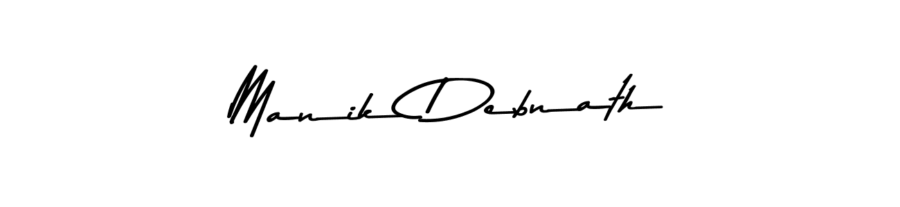 Make a beautiful signature design for name Manik Debnath. With this signature (Asem Kandis PERSONAL USE) style, you can create a handwritten signature for free. Manik Debnath signature style 9 images and pictures png