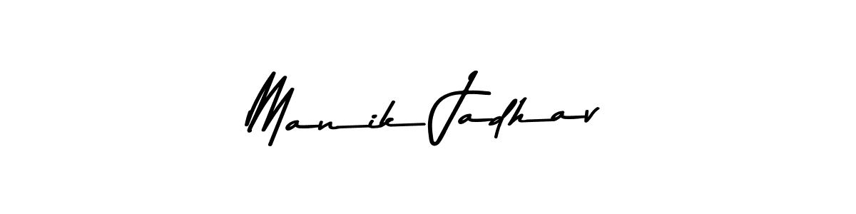 Use a signature maker to create a handwritten signature online. With this signature software, you can design (Asem Kandis PERSONAL USE) your own signature for name Manik Jadhav. Manik Jadhav signature style 9 images and pictures png