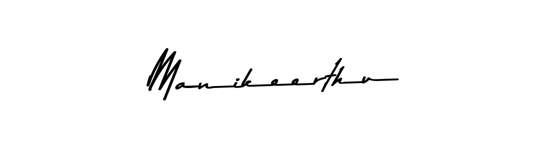 Design your own signature with our free online signature maker. With this signature software, you can create a handwritten (Asem Kandis PERSONAL USE) signature for name Manikeerthu. Manikeerthu signature style 9 images and pictures png