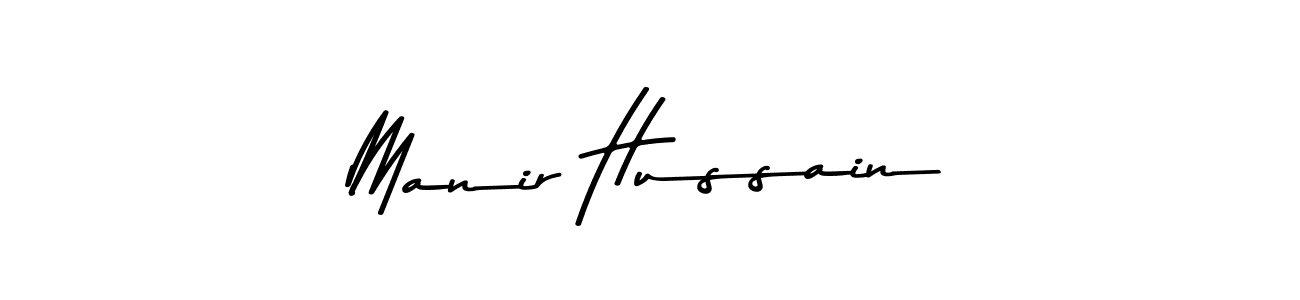 How to make Manir Hussain name signature. Use Asem Kandis PERSONAL USE style for creating short signs online. This is the latest handwritten sign. Manir Hussain signature style 9 images and pictures png