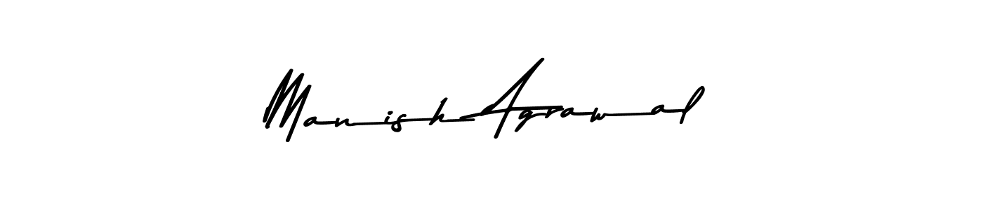 How to make Manish Agrawal name signature. Use Asem Kandis PERSONAL USE style for creating short signs online. This is the latest handwritten sign. Manish Agrawal signature style 9 images and pictures png