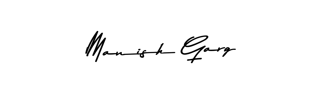 Use a signature maker to create a handwritten signature online. With this signature software, you can design (Asem Kandis PERSONAL USE) your own signature for name Manish Garg. Manish Garg signature style 9 images and pictures png