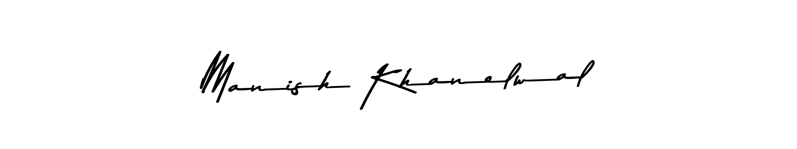 Design your own signature with our free online signature maker. With this signature software, you can create a handwritten (Asem Kandis PERSONAL USE) signature for name Manish Khanelwal. Manish Khanelwal signature style 9 images and pictures png