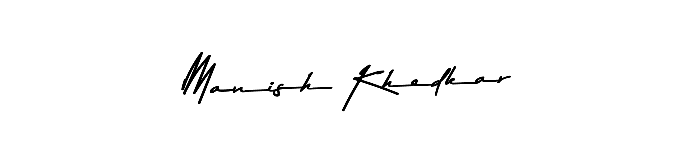 Asem Kandis PERSONAL USE is a professional signature style that is perfect for those who want to add a touch of class to their signature. It is also a great choice for those who want to make their signature more unique. Get Manish Khedkar name to fancy signature for free. Manish Khedkar signature style 9 images and pictures png