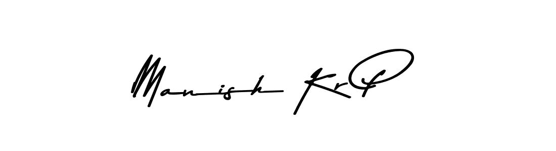 Design your own signature with our free online signature maker. With this signature software, you can create a handwritten (Asem Kandis PERSONAL USE) signature for name Manish Kr P. Manish Kr P signature style 9 images and pictures png