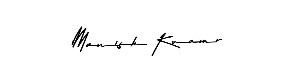 Design your own signature with our free online signature maker. With this signature software, you can create a handwritten (Asem Kandis PERSONAL USE) signature for name Manish Kuamr. Manish Kuamr signature style 9 images and pictures png