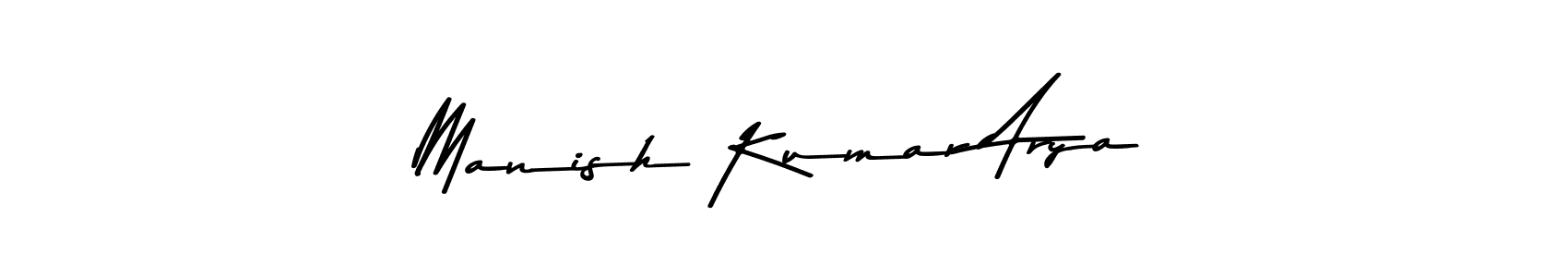 Use a signature maker to create a handwritten signature online. With this signature software, you can design (Asem Kandis PERSONAL USE) your own signature for name Manish Kumar Arya. Manish Kumar Arya signature style 9 images and pictures png