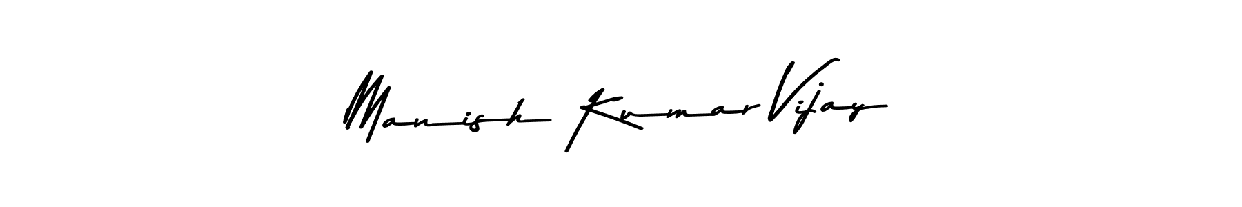 Make a beautiful signature design for name Manish Kumar Vijay. With this signature (Asem Kandis PERSONAL USE) style, you can create a handwritten signature for free. Manish Kumar Vijay signature style 9 images and pictures png