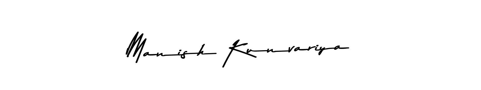 How to make Manish Kunvariya signature? Asem Kandis PERSONAL USE is a professional autograph style. Create handwritten signature for Manish Kunvariya name. Manish Kunvariya signature style 9 images and pictures png