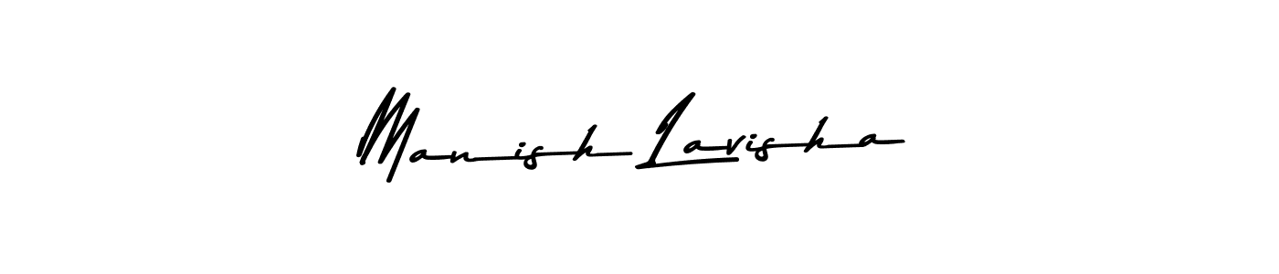 Use a signature maker to create a handwritten signature online. With this signature software, you can design (Asem Kandis PERSONAL USE) your own signature for name Manish Lavisha. Manish Lavisha signature style 9 images and pictures png