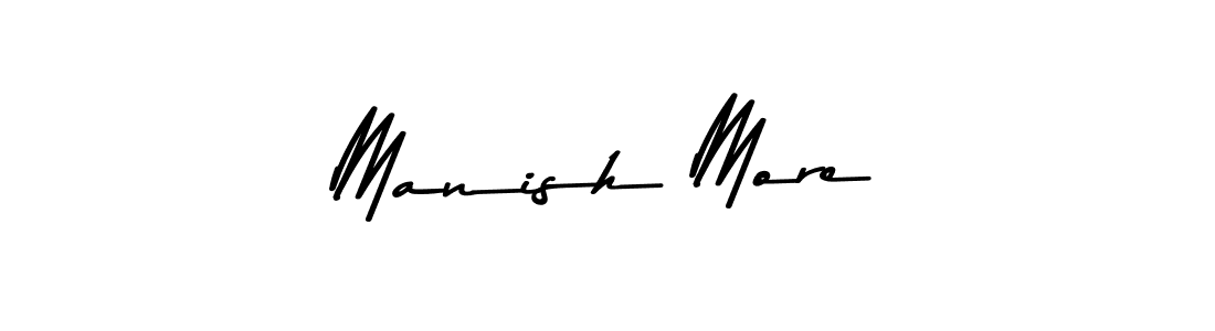 Design your own signature with our free online signature maker. With this signature software, you can create a handwritten (Asem Kandis PERSONAL USE) signature for name Manish More. Manish More signature style 9 images and pictures png