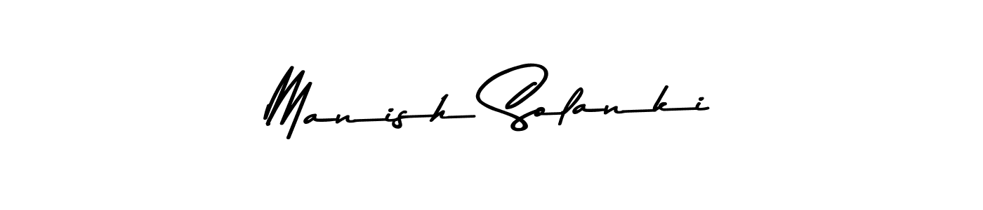 Create a beautiful signature design for name Manish Solanki. With this signature (Asem Kandis PERSONAL USE) fonts, you can make a handwritten signature for free. Manish Solanki signature style 9 images and pictures png