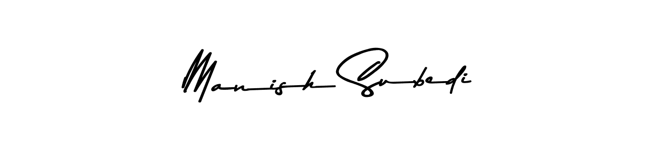 Use a signature maker to create a handwritten signature online. With this signature software, you can design (Asem Kandis PERSONAL USE) your own signature for name Manish Subedi. Manish Subedi signature style 9 images and pictures png