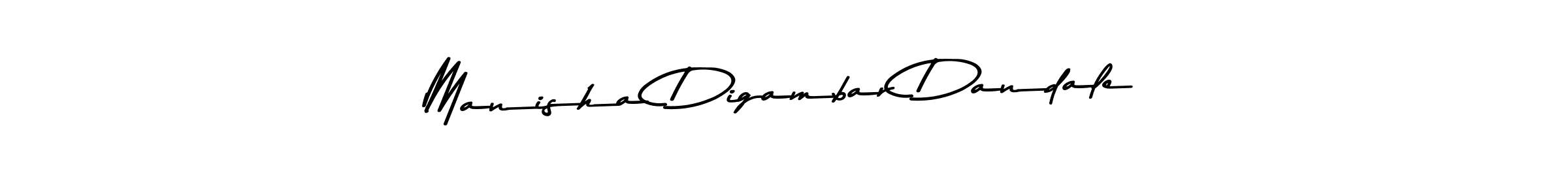 Make a beautiful signature design for name Manisha Digambar Dandale. With this signature (Asem Kandis PERSONAL USE) style, you can create a handwritten signature for free. Manisha Digambar Dandale signature style 9 images and pictures png